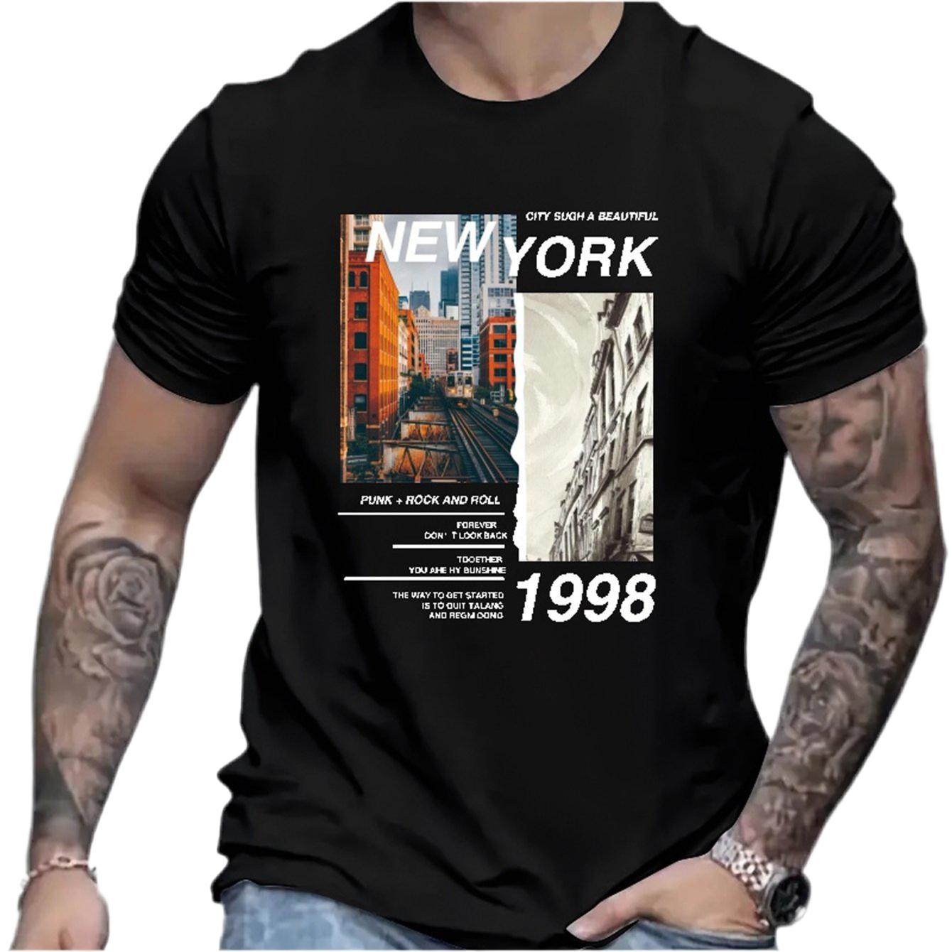 New York Men's T-Shirt - Breathable Athletic Short Sleeve