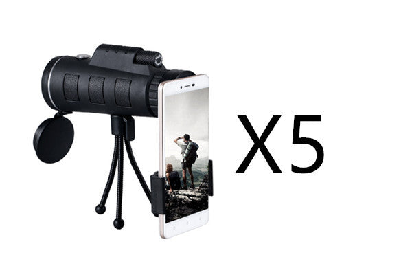 Monocular Telescope with Phone Clip & Tripod - Zoom Scope with Compass