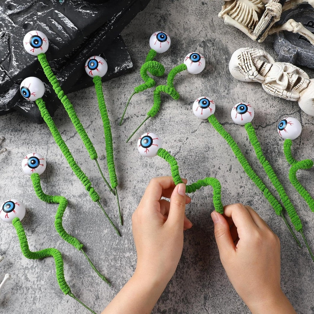 Halloween Spooky Eye Ball Branch Decorations - 20 Piece Set