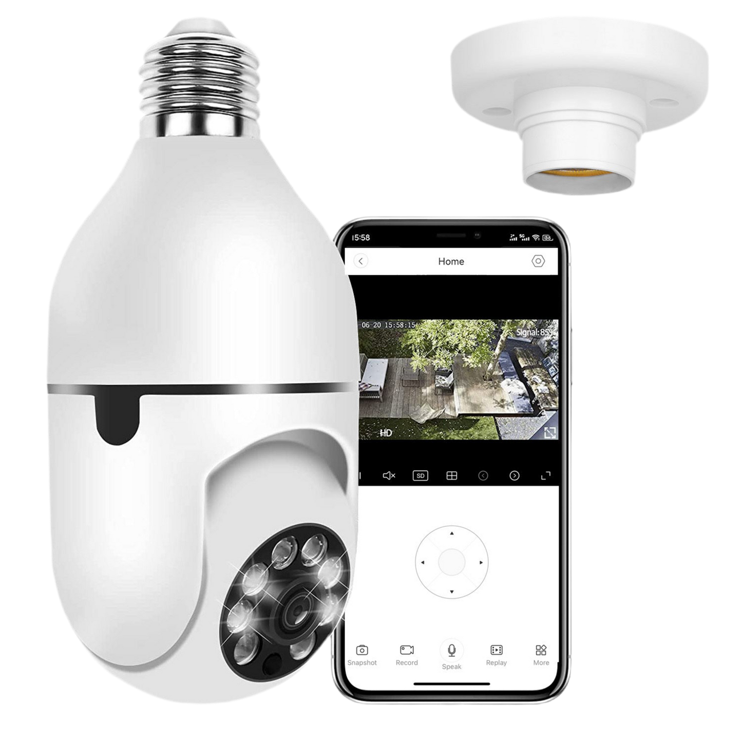 WiFi Security Camera 1080P HD - Pan Tilt Surveillance Camera with Night Vision & Two-Way Audio