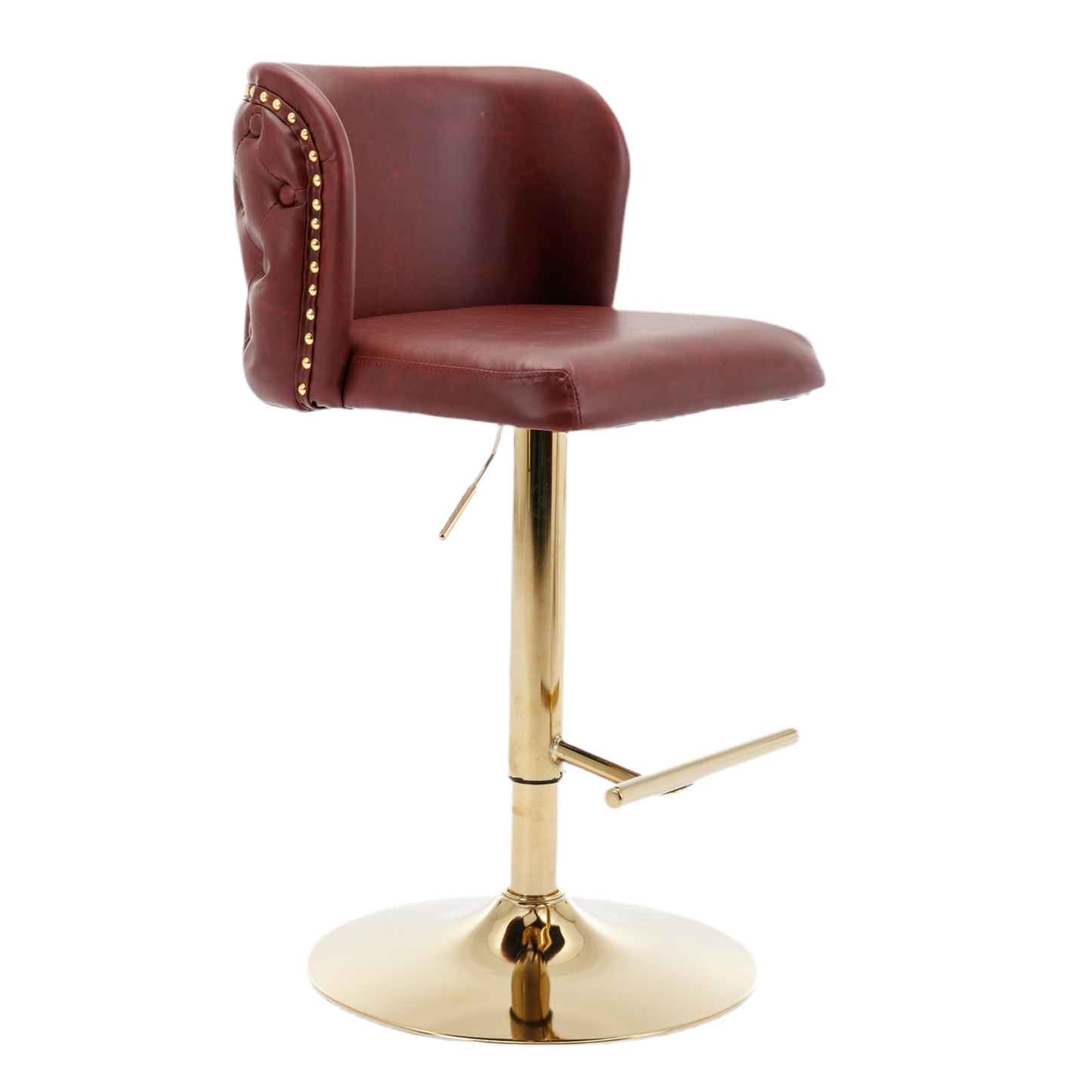 Adjustable Height Swivel Bar Stools - Modern PU Leather Counter Stools