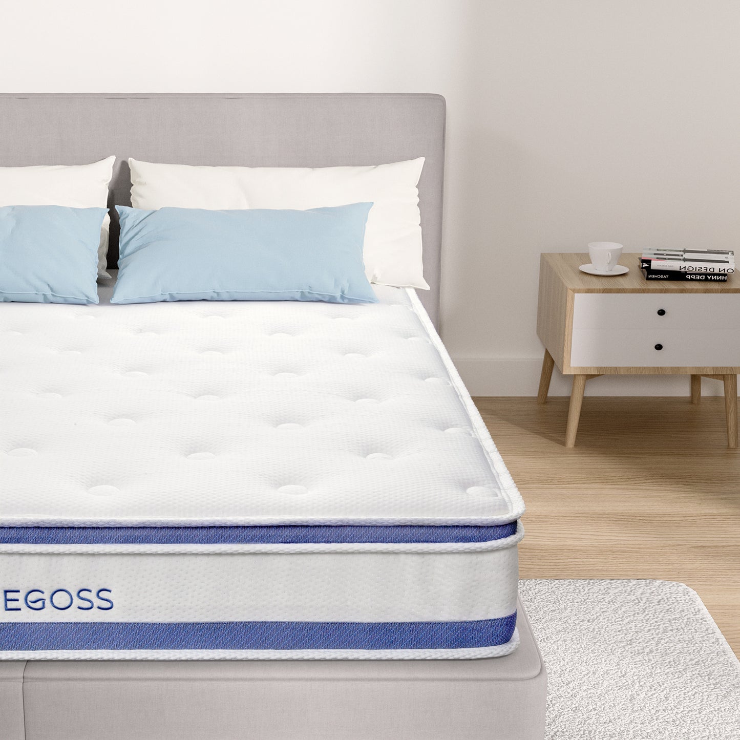 Twin Hybrid Mattress - Individual Pocket Springs | Medium Soft Plush Foam REGOSS