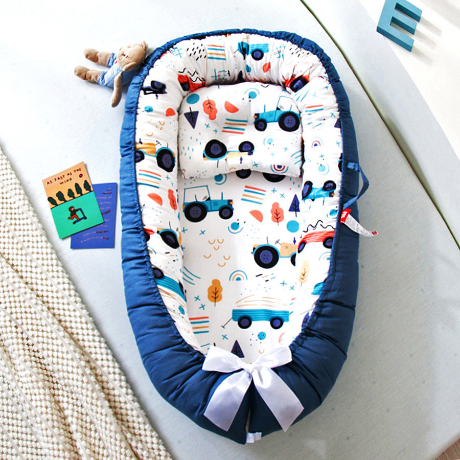 Portable Baby Nest - Foldable Newborn Bed with Removable Cover