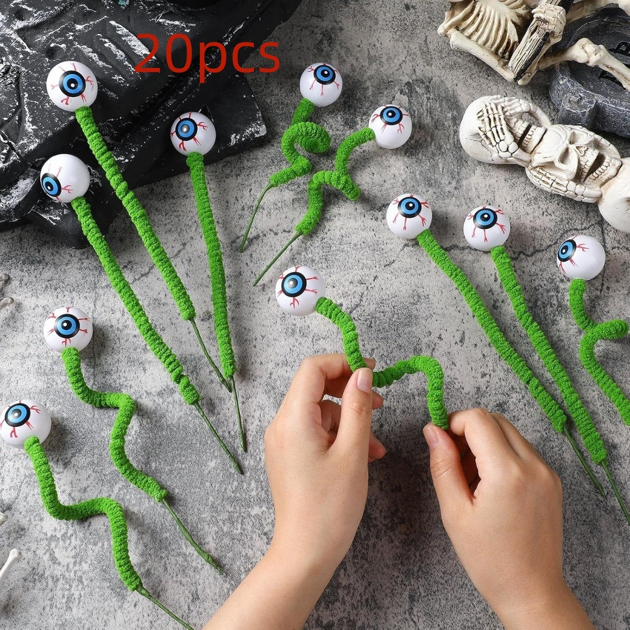 Halloween Spooky Eye Ball Branch Decorations - 20 Piece Set