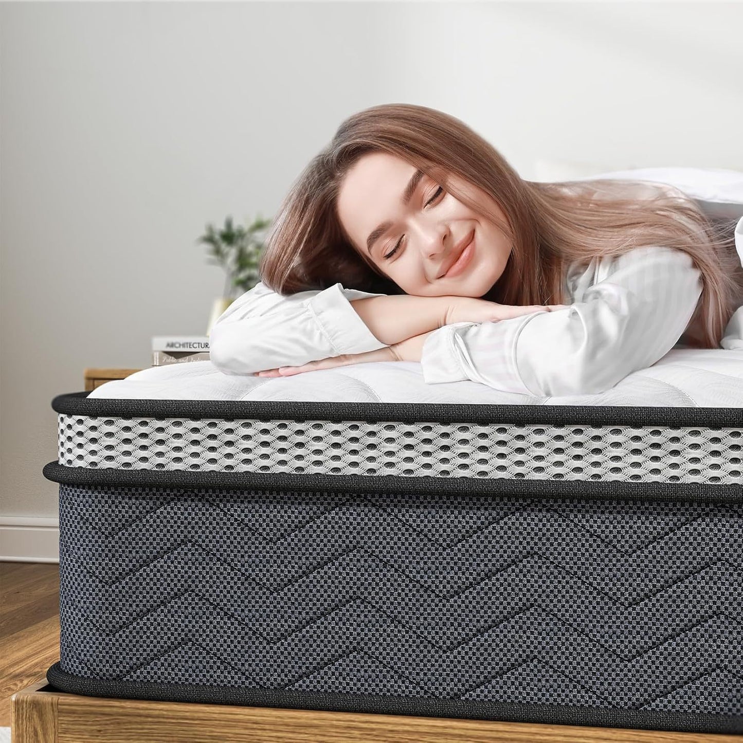 Twin Hybrid Innerspring Mattress - Plush Foam Spring Bed | Medium Firmness XANGLO