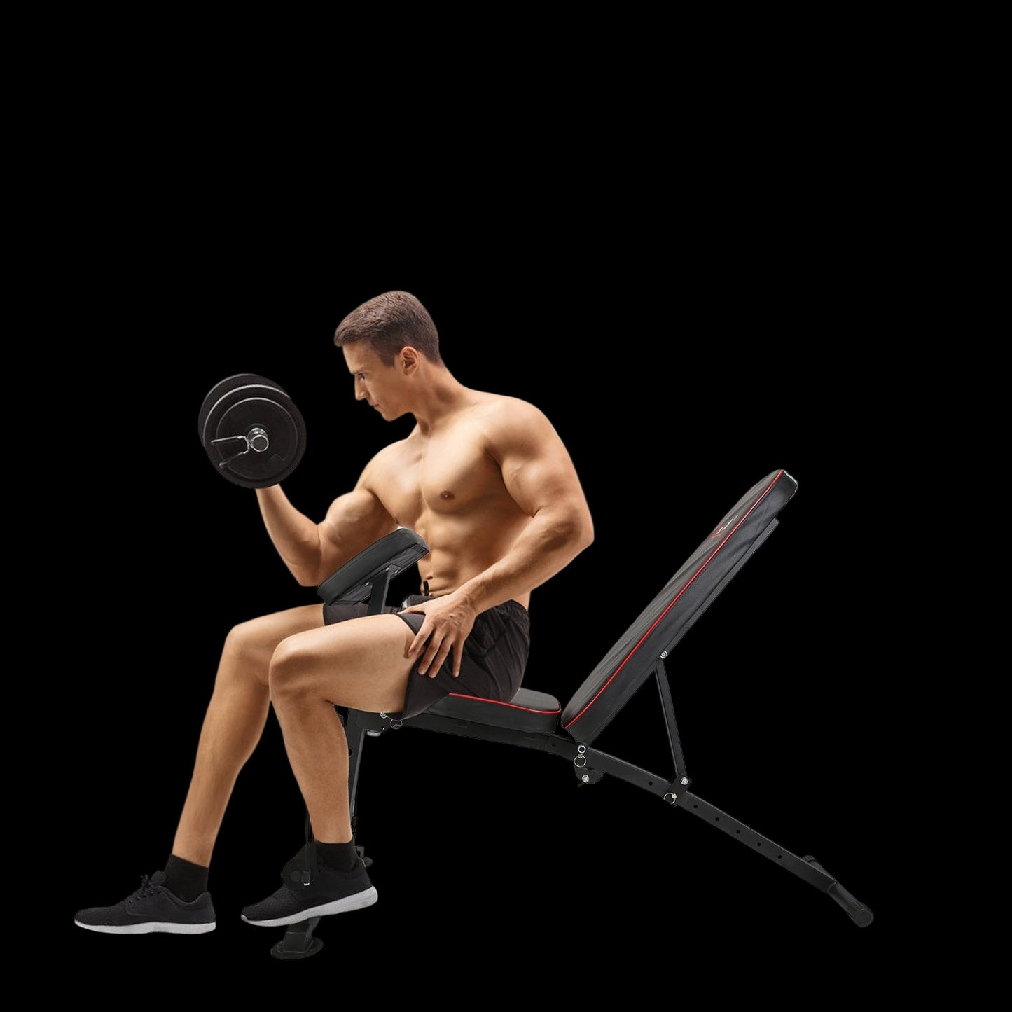 Adjustable Weight Bench with Preacher Curl - Multi-Function Home Gym Equipment