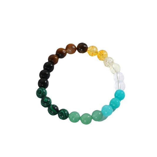 Natural Stone Crystal Bracelet - Citrine Malachite Healing Stones