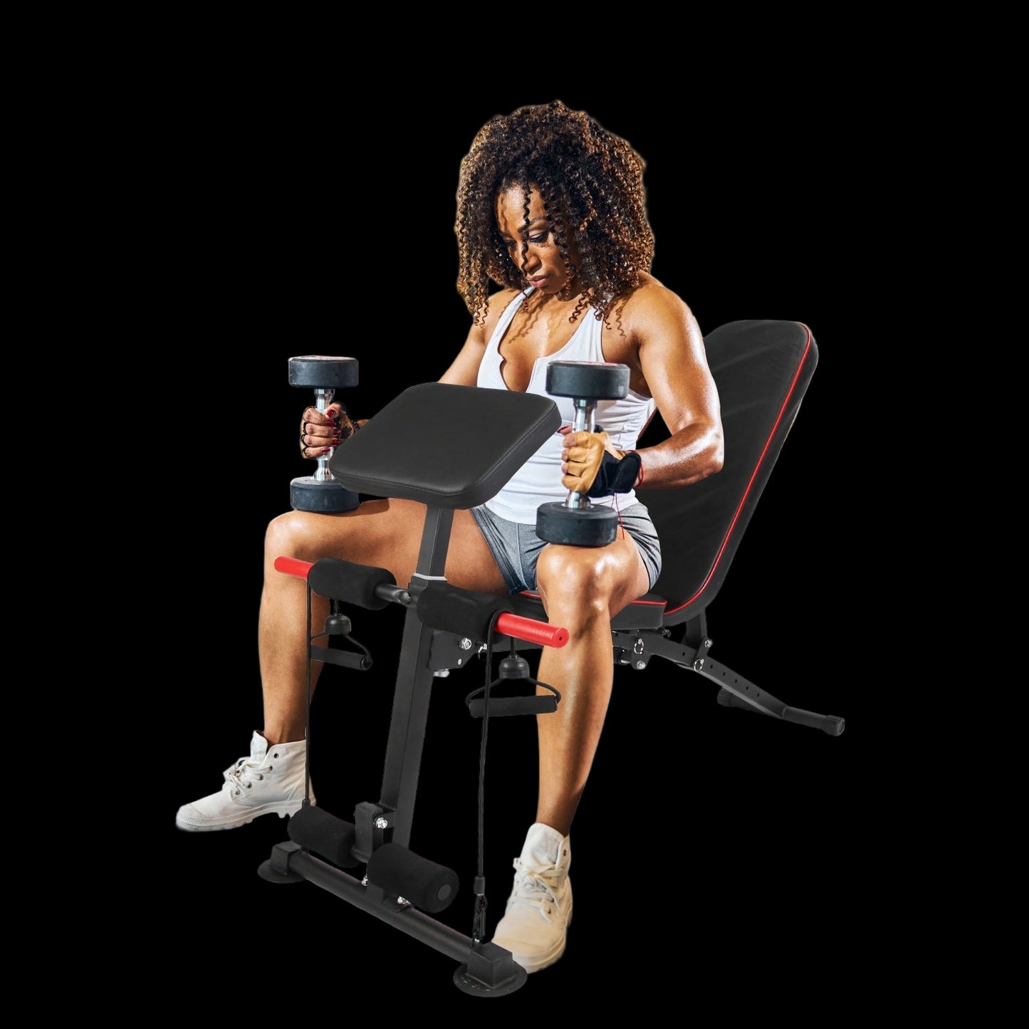 Adjustable Weight Bench with Preacher Curl - Multi-Function Home Gym Equipment