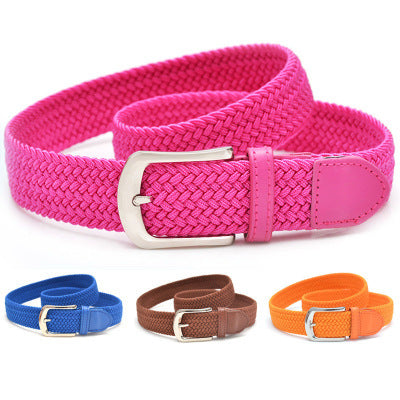 Unisex Braided Elastic Belt - Stretch Canvas Belt for Men & Women