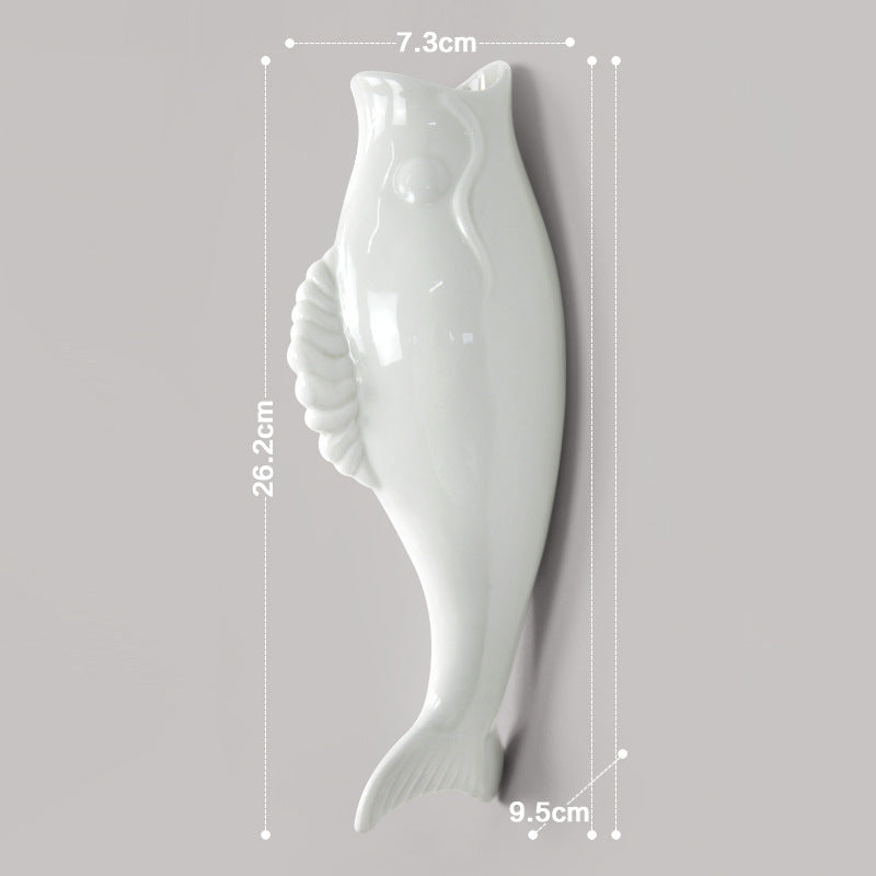 Modern Ceramic Goldfish Wall Vase - 3D Wall Decoration