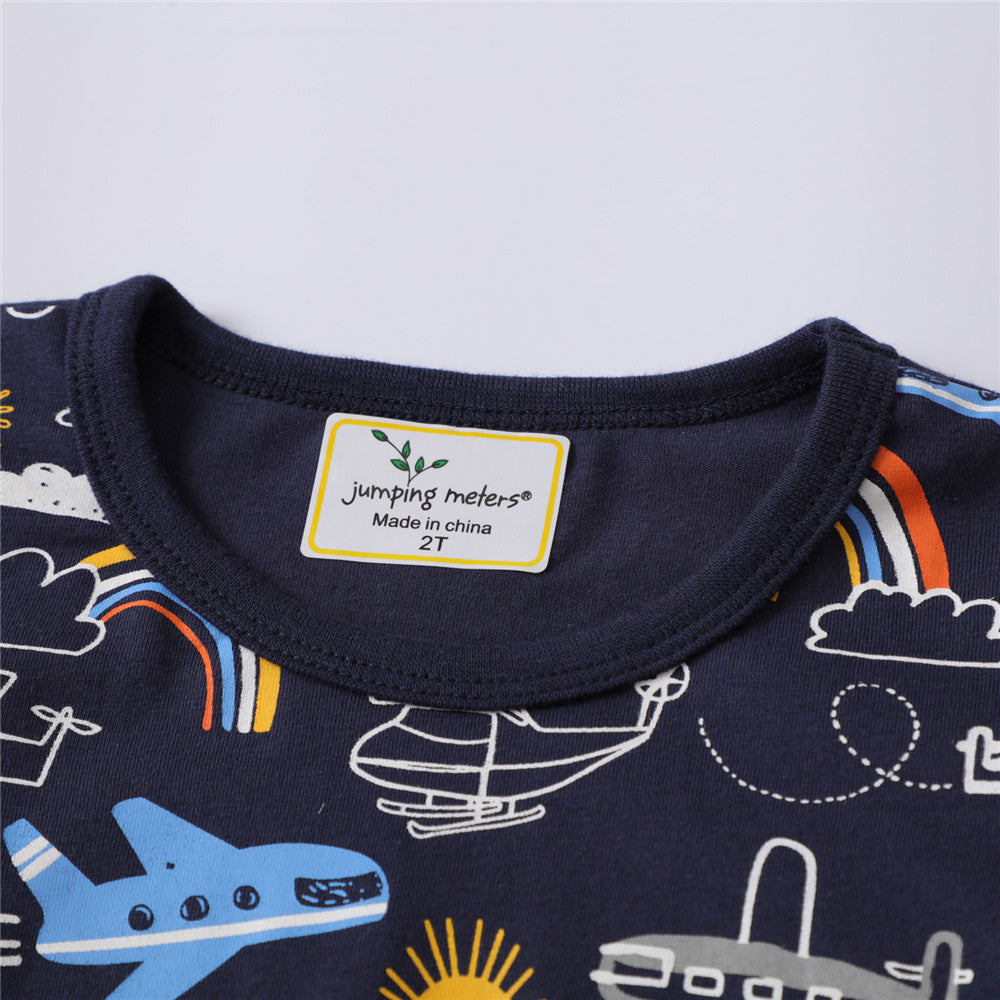 Boys Summer Cartoon T-Shirt - Cotton Print Top for Kids