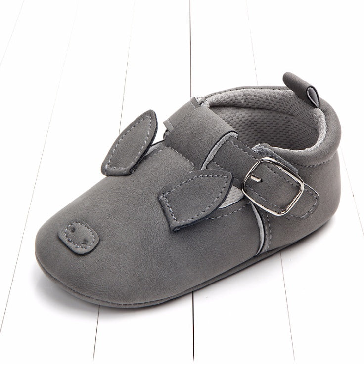 cartoon animal baby shoes matte leather non-slip soft bottom baby shoes