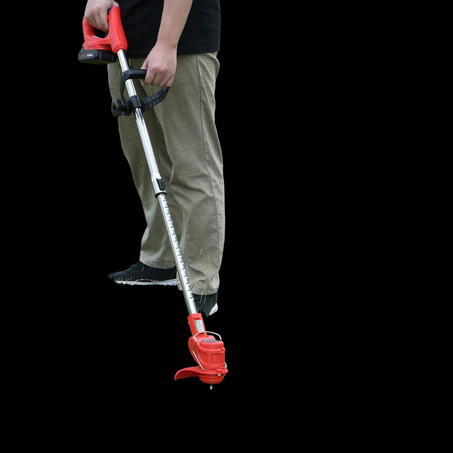 Electric Cordless Grass Trimmer Set - 2 Batteries, Multiple Blades & Accessories