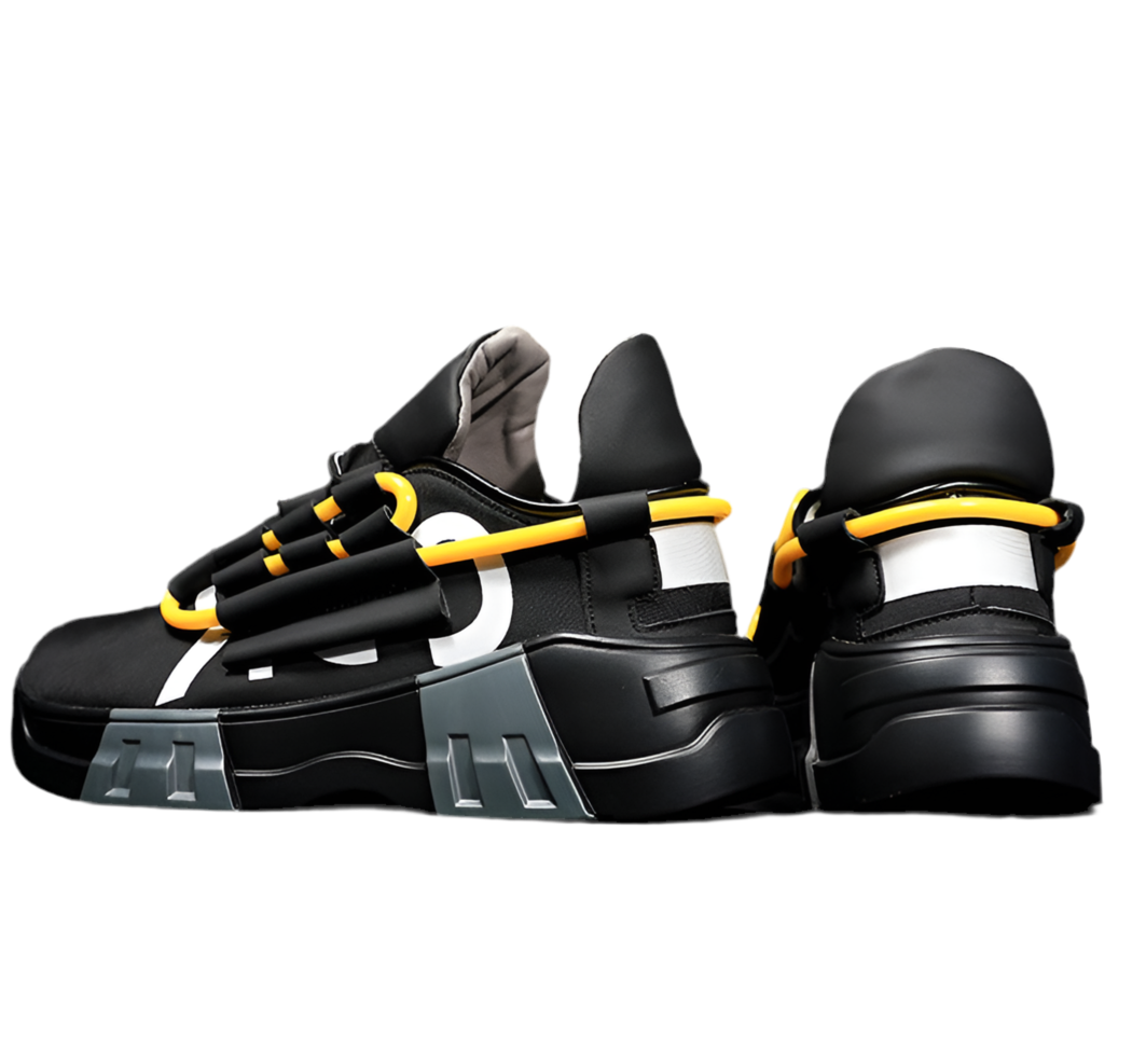 Platform Sneakers - Breathable Front Strap Athletic Shoes