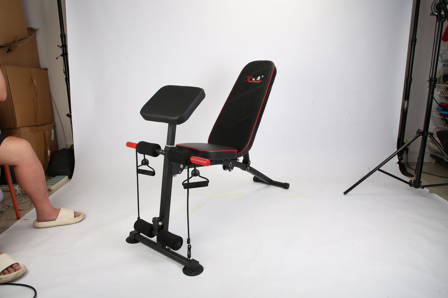 Adjustable Weight Bench with Preacher Curl - Multi-Function Home Gym Equipment