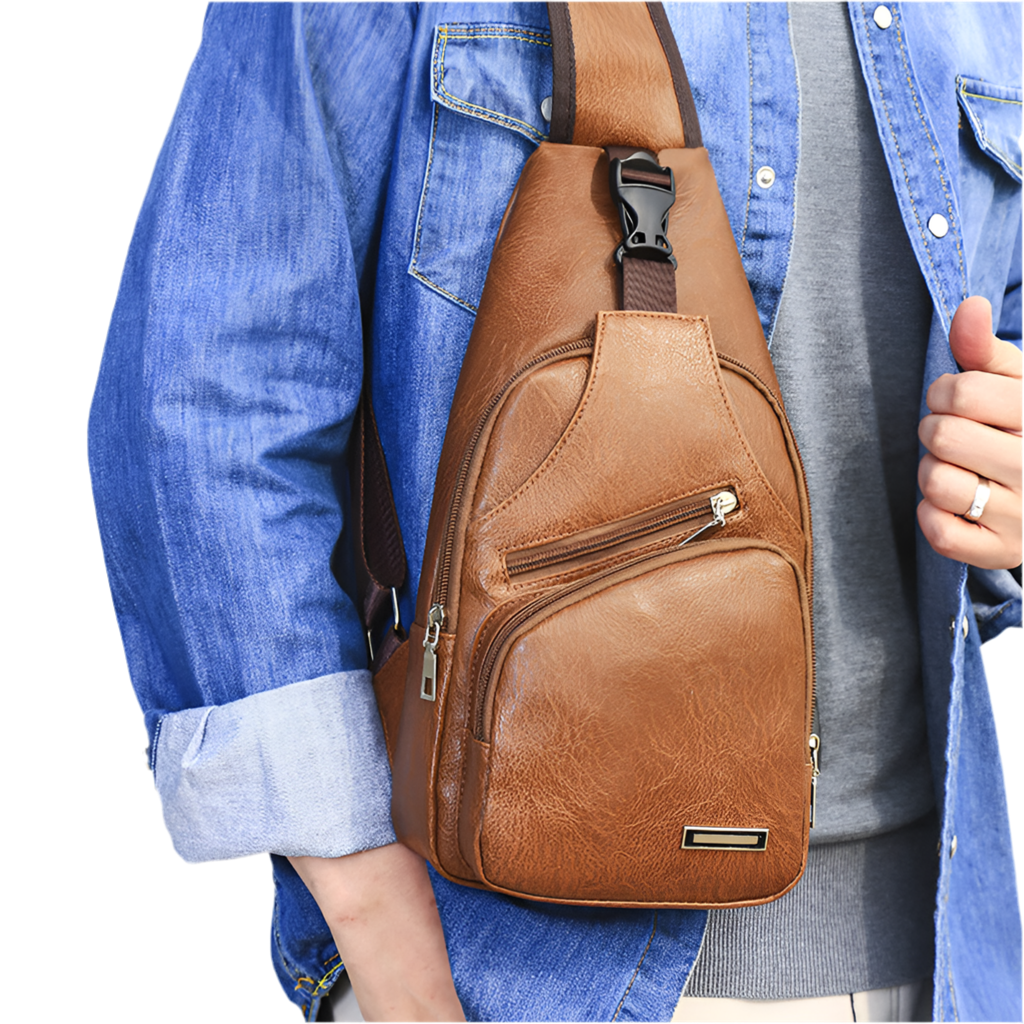 Casual Fashion Men's USB Charging Chest Bag