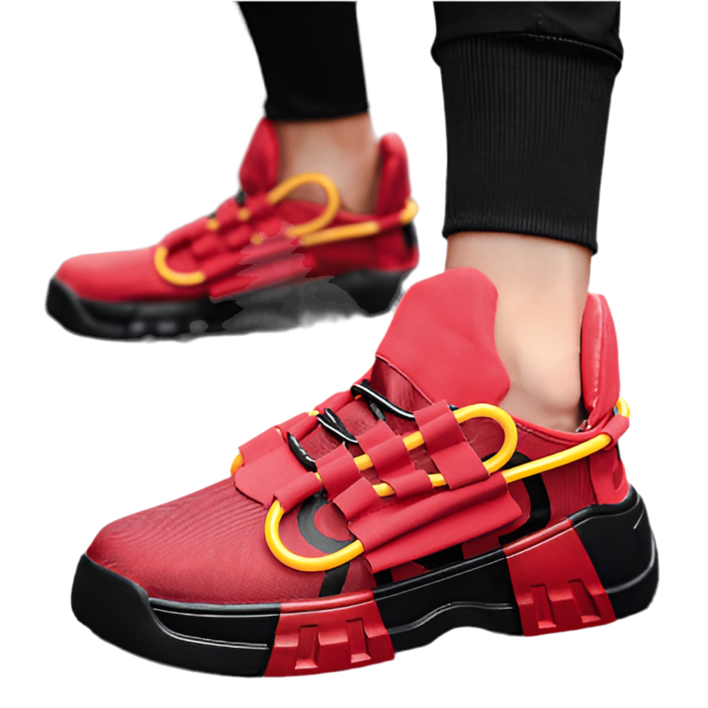 Platform Sneakers - Breathable Front Strap Athletic Shoes