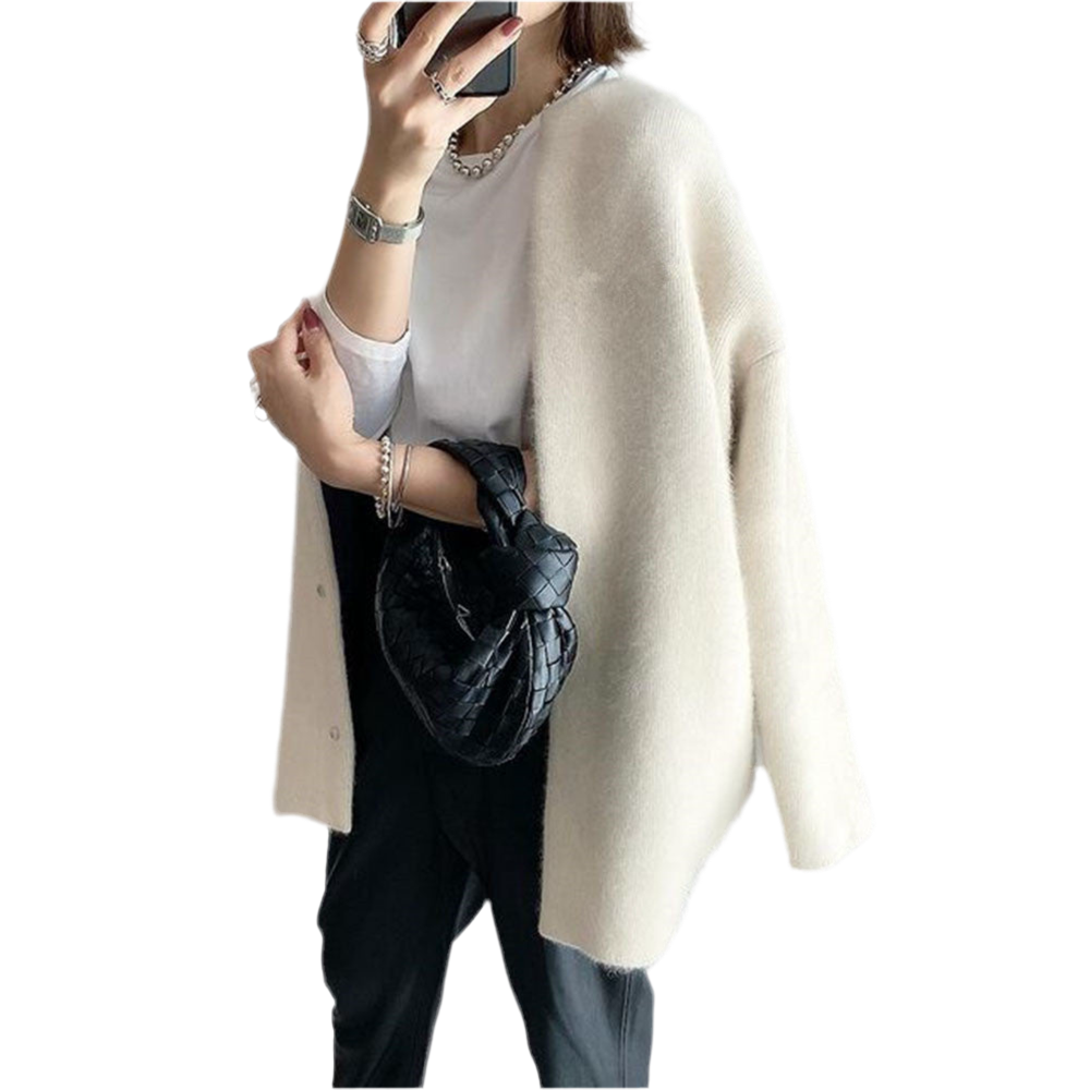 Women's Single Breasted Knitted Cardigan - Stylish Outerwear