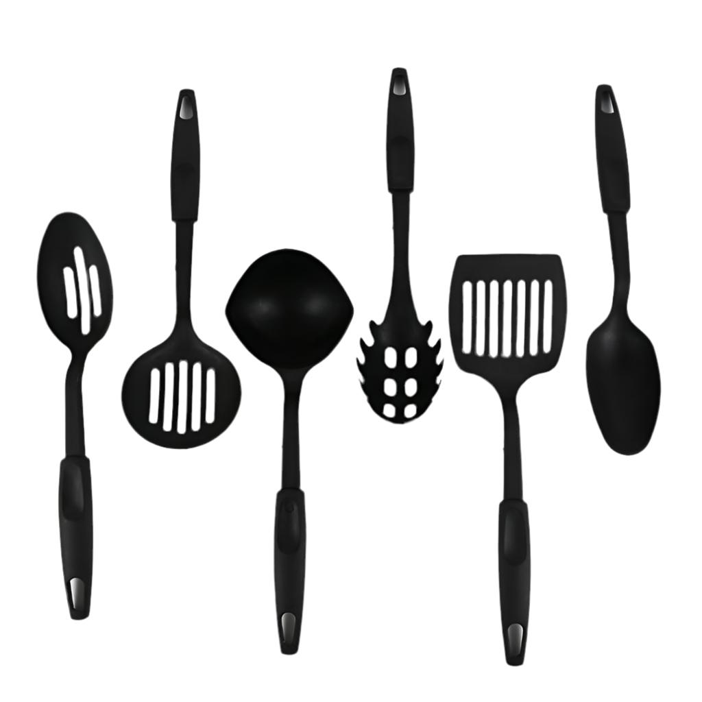 6-Piece Non-Stick Kitchen Utensil Set - Cooking Spoons & Scoops
