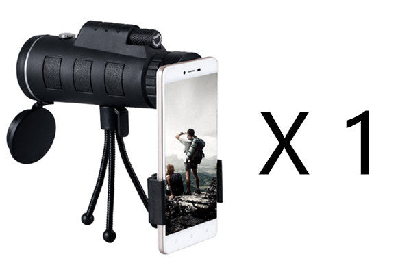 Monocular Telescope with Phone Clip & Tripod - Zoom Scope with Compass