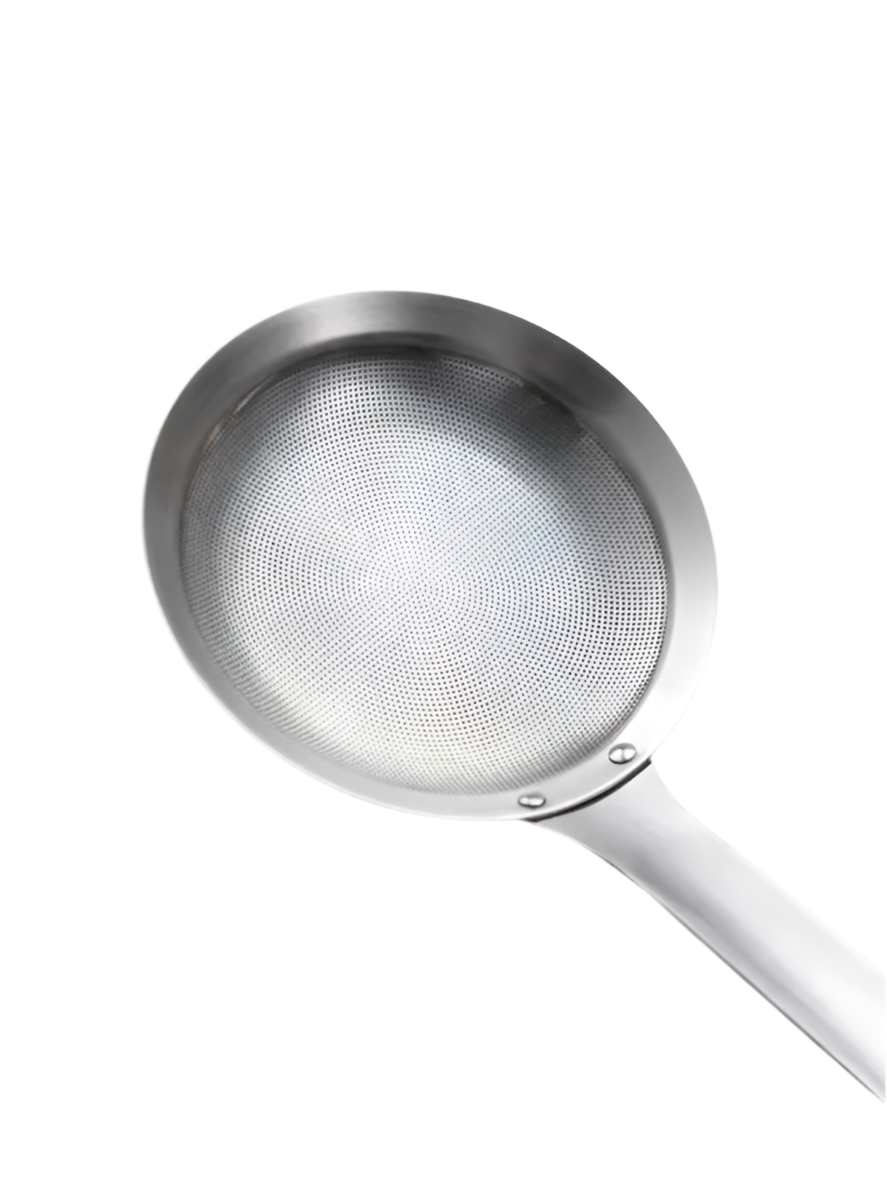 Stainless Steel Oil Strainer Spoon - Fine Mesh Kitchen Tool