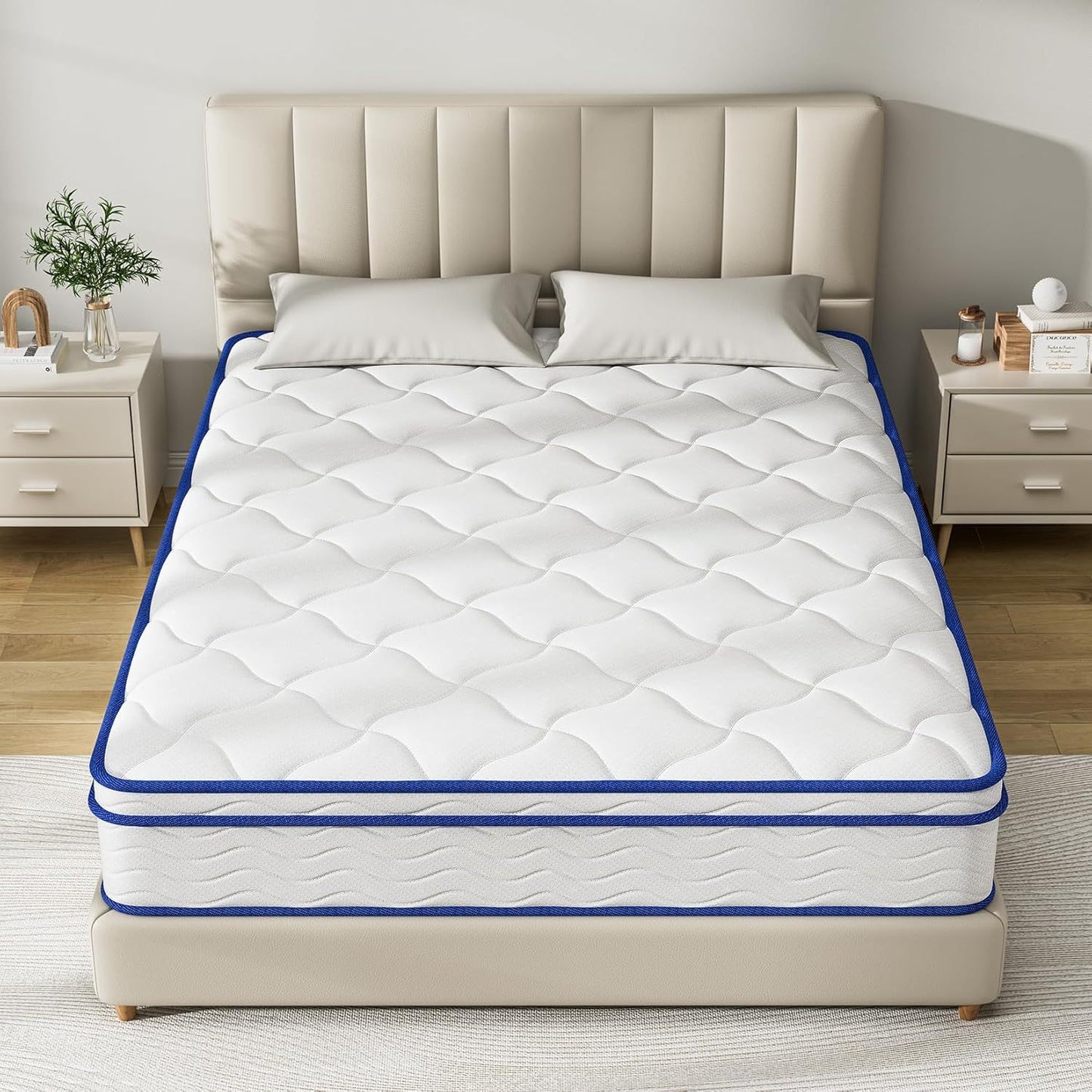 Single Bed Hybrid Mattress - Medium Firm Memory Foam & Spring, CertiPUR-US Certified