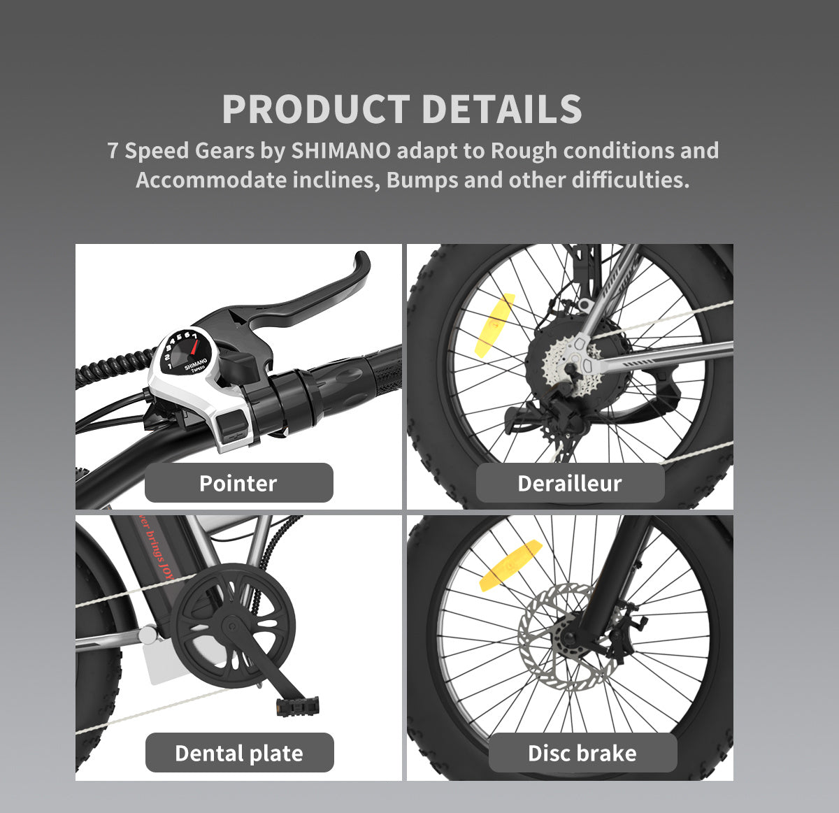 20x4.0 Inch Foldable Fat Tire Electric Bike - 48V 12.5AH Extended Range