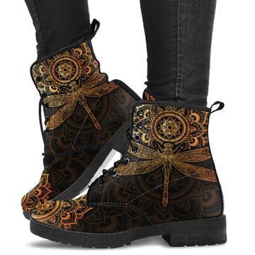 Large Size Printing Autumn Ladies High-top Martin Boots