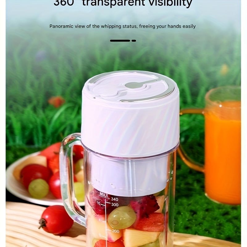 Portable Rechargeable Blender - Travel Cup with Lid & Straw