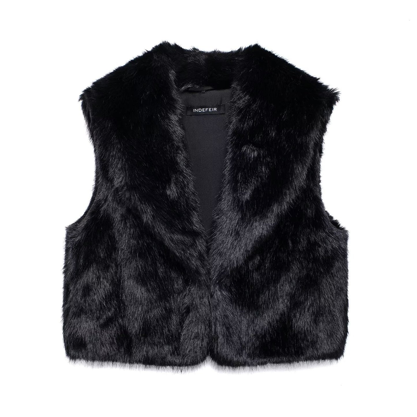 Artificial Fur Cardigan Sleeveless Vest Women's Outer Wear