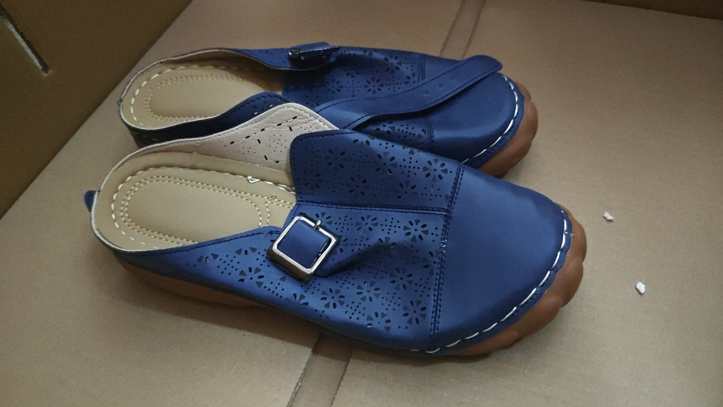 Women's Hollow Buckle Platform Sandals - Comfortable Casual Slippers