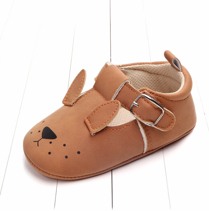 cartoon animal baby shoes matte leather non-slip soft bottom baby shoes