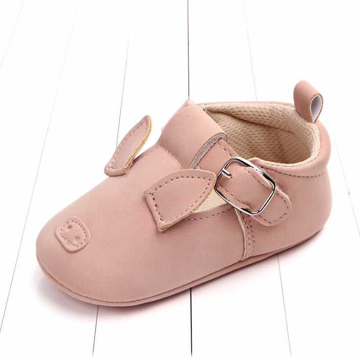 cartoon animal baby shoes matte leather non-slip soft bottom baby shoes