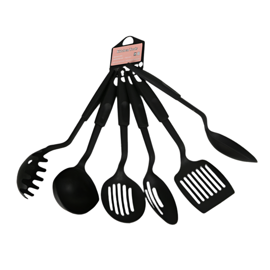 6-Piece Non-Stick Kitchen Utensil Set - Cooking Spoons & Scoops