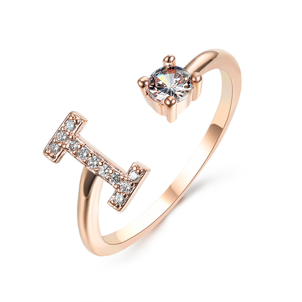 Adjustable Initial Letter Ring - 26 Letters Available