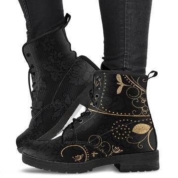 Large Size Printing Autumn Ladies High-top Martin Boots