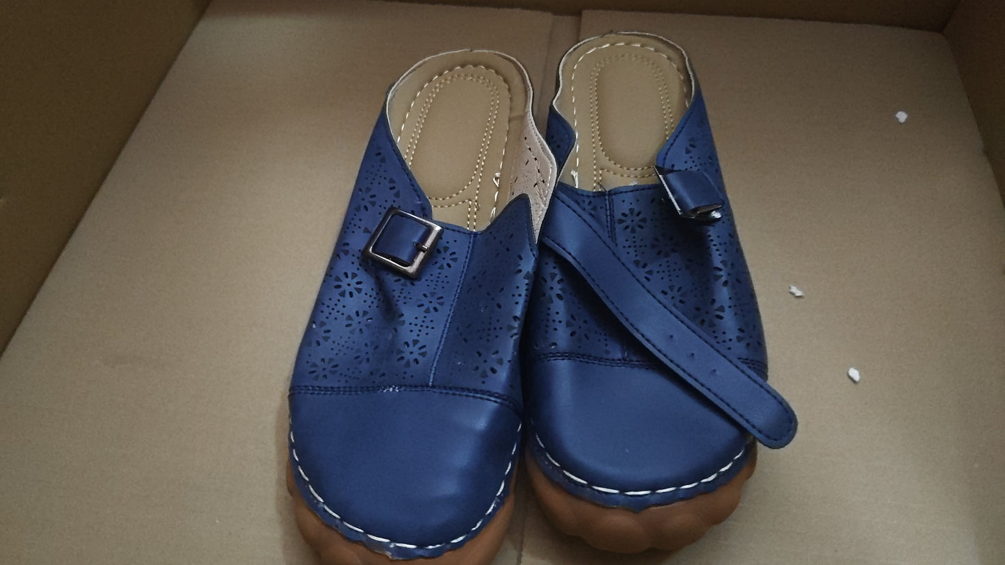 Women's Hollow Buckle Platform Sandals - Comfortable Casual Slippers