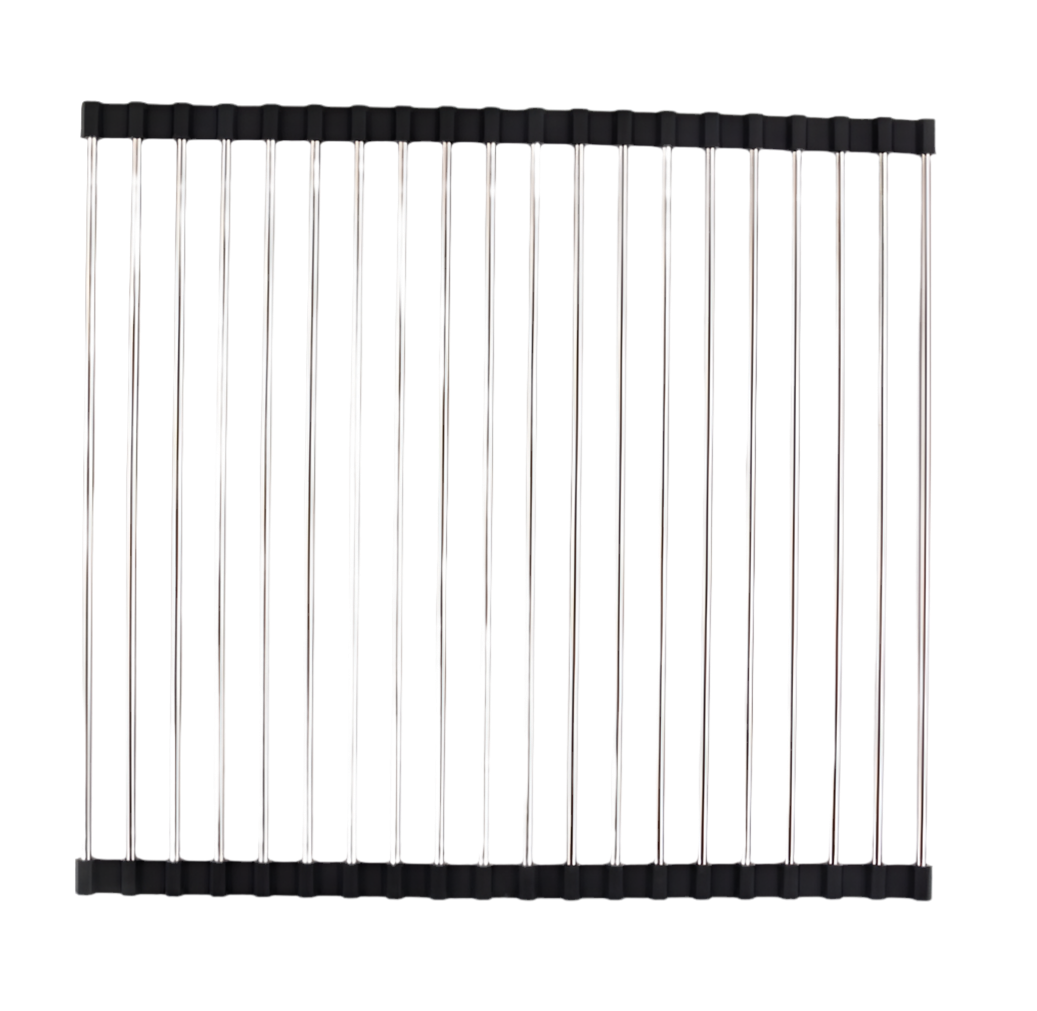 Folding Kitchen Sink Rack - Stainless Steel Drain Organizer