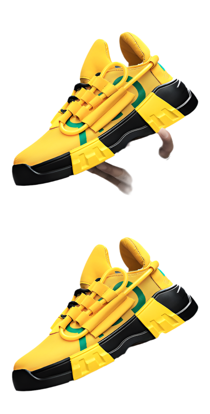 Platform Sneakers - Breathable Front Strap Athletic Shoes