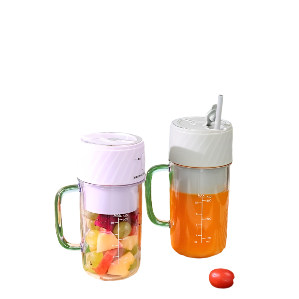 Portable Rechargeable Blender - Travel Cup with Lid & Straw