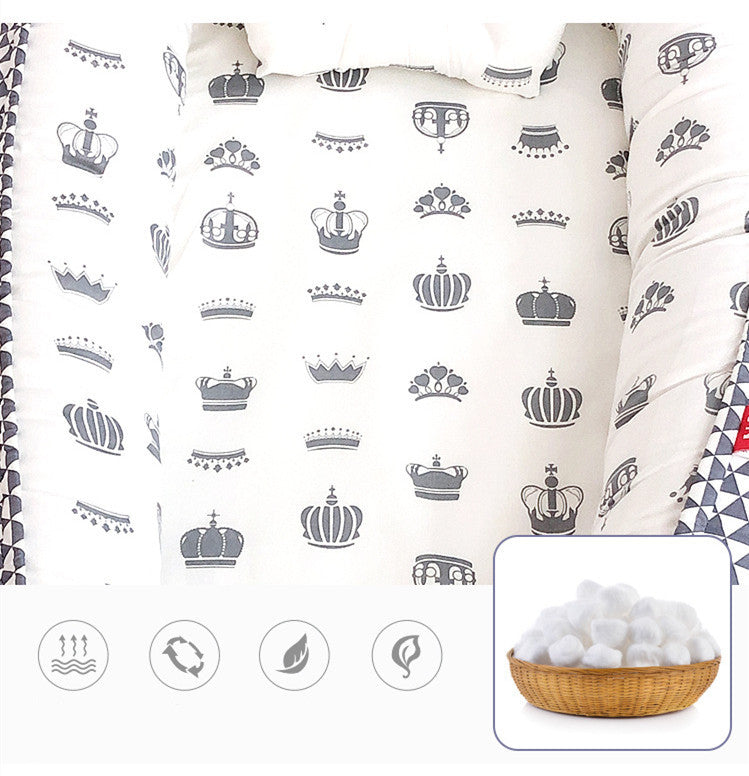 Portable Baby Nest - Foldable Newborn Bed with Removable Cover