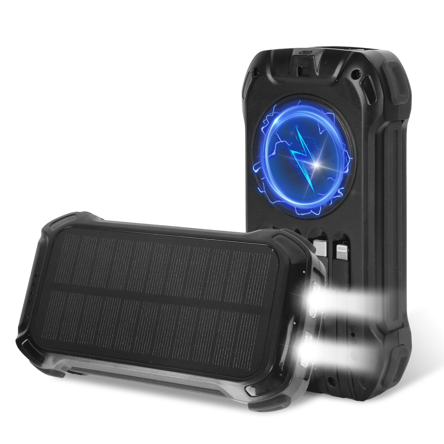 49800mAh Solar Power Bank - Portable Charger with Wireless Charging & LED Flashlight
