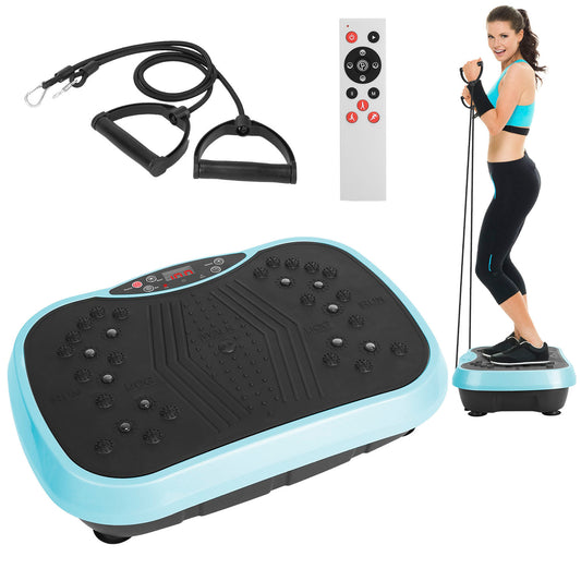 Vibration Exercise Platform with Resistance Bands - Whole Body Fitness Machine