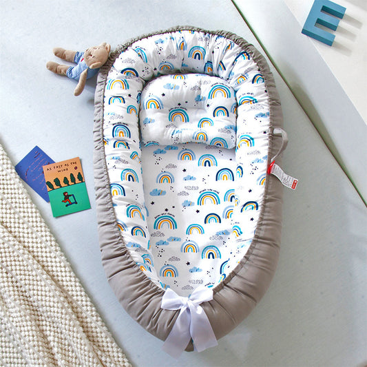 Portable Baby Nest - Foldable Newborn Bed with Removable Cover