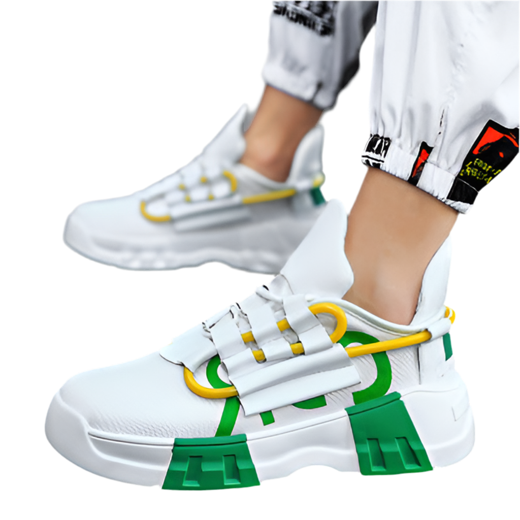 Platform Sneakers - Breathable Front Strap Athletic Shoes