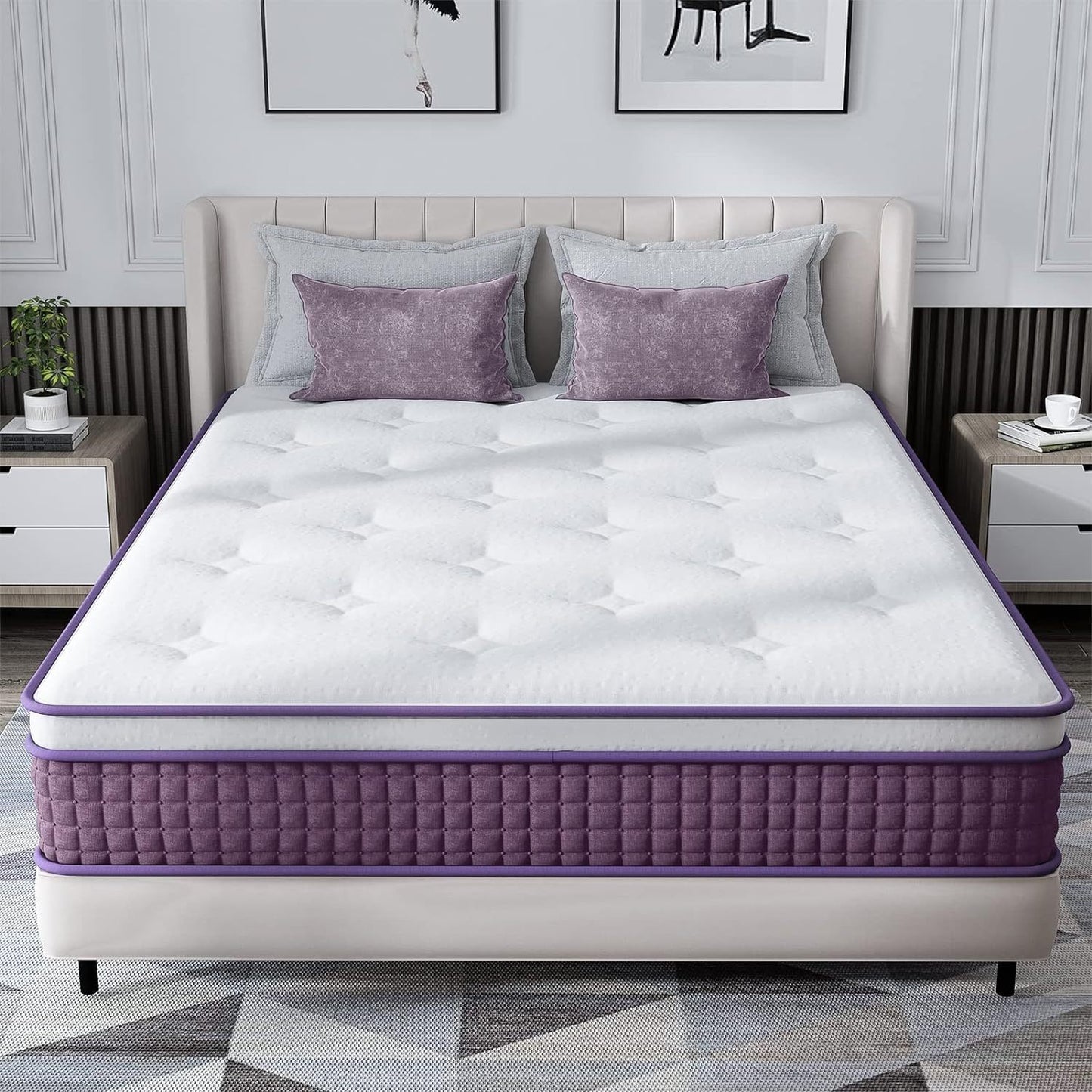 Full Hybrid Mattress - 12 Inch Medium Soft with Motion Isolation
