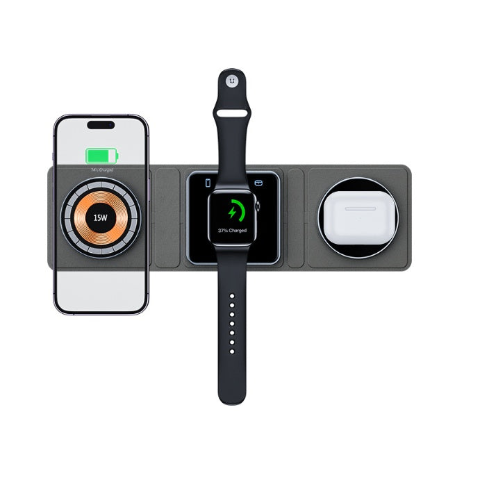 3-in-1 Magnetic Wireless Charger Station - iPhone, Apple Watch & AirPods