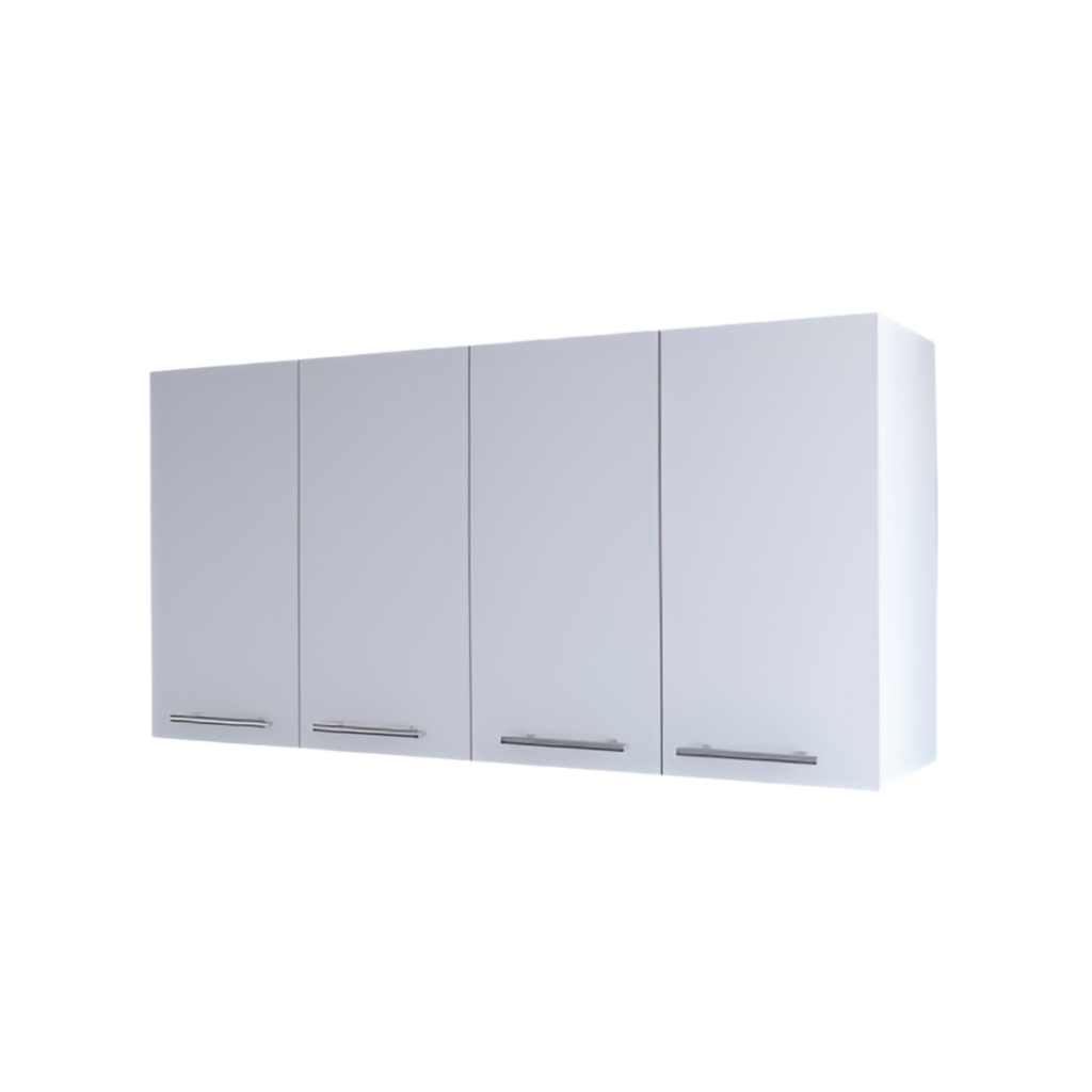 Durham Kitchen Cabinet - Four Door White Storage Cabinet