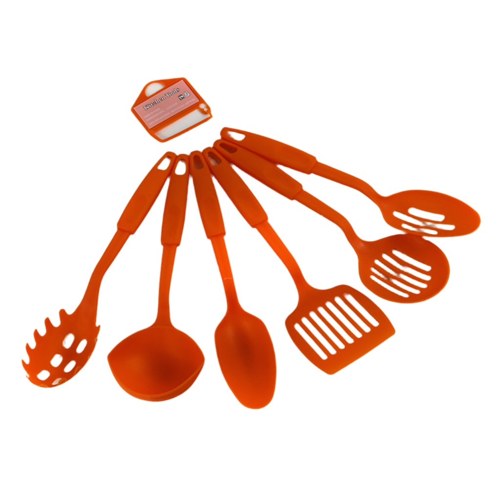 6-Piece Non-Stick Kitchen Utensil Set - Cooking Spoons & Scoops