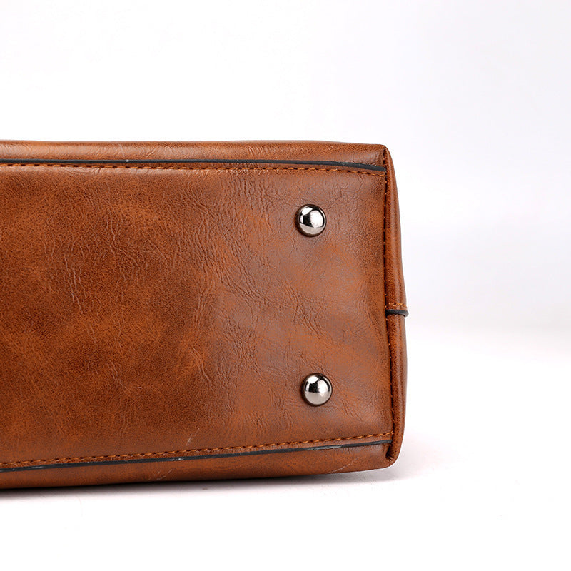 Women's Large Capacity Retro Tote Bag - Crossbody Handbag